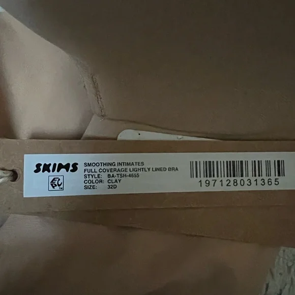 ⭐️NWT⭐️ SKIMS Smoothing Intimates Full Coverage Lightly Lined Bra~Clay~32D - Picture 4 of 4